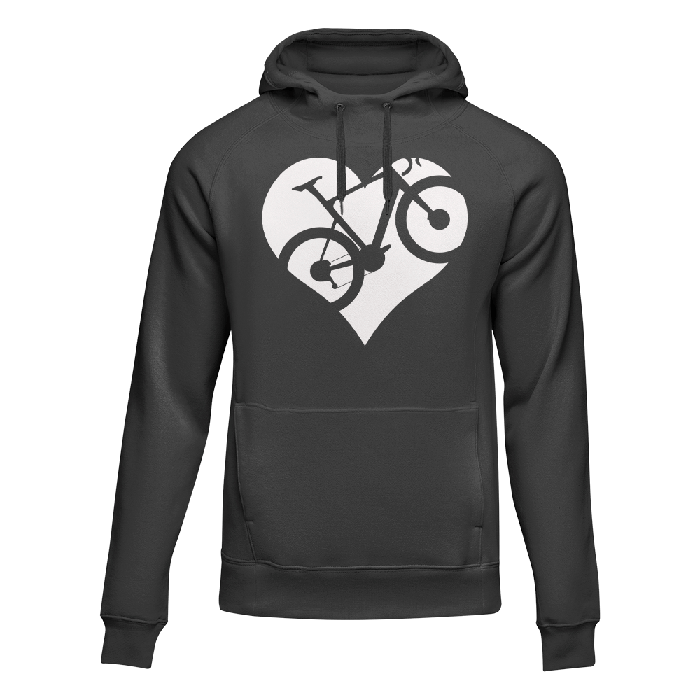 Sudadera con capucha de polar Heart Bike para adultos