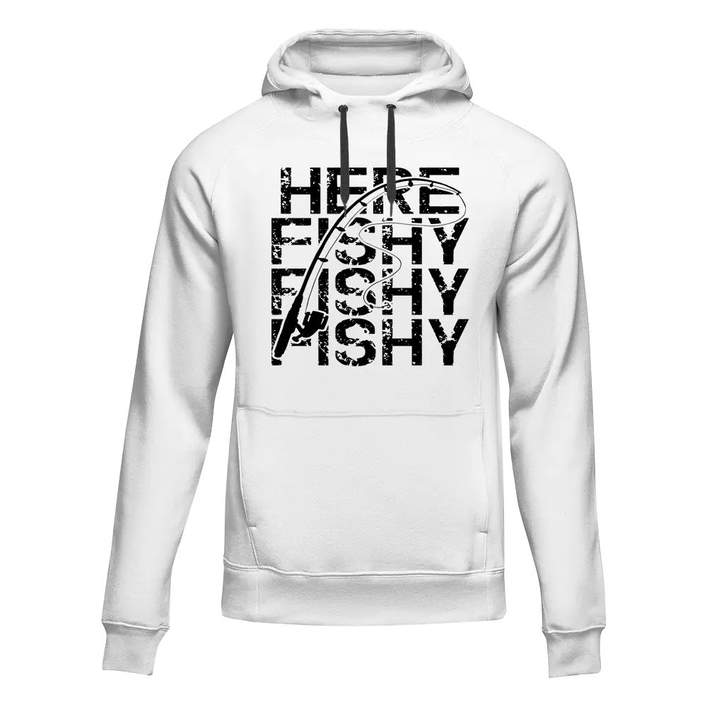 Sudadera unisex con capucha "Here Fishy Fishy"
