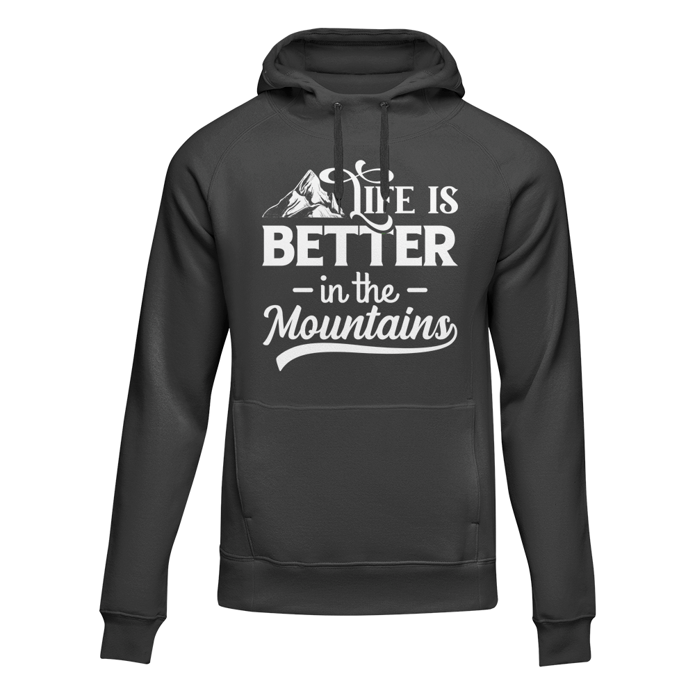 Hiking Life Is Better In The Mountains Adult Fleece Hooded Sweatshirt