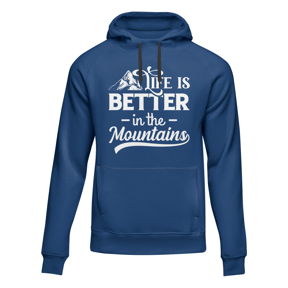 Hiking Life Is Better In The Mountains Adult Fleece Hooded Sweatshirt