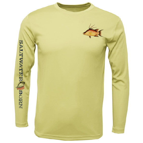 Hogfish on Chest Long Sleeve UPF 50+ Dry-Fit Shirt