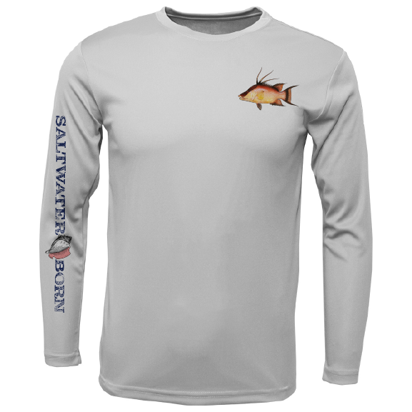Hogfish on Chest Long Sleeve UPF 50+ Dry-Fit Shirt