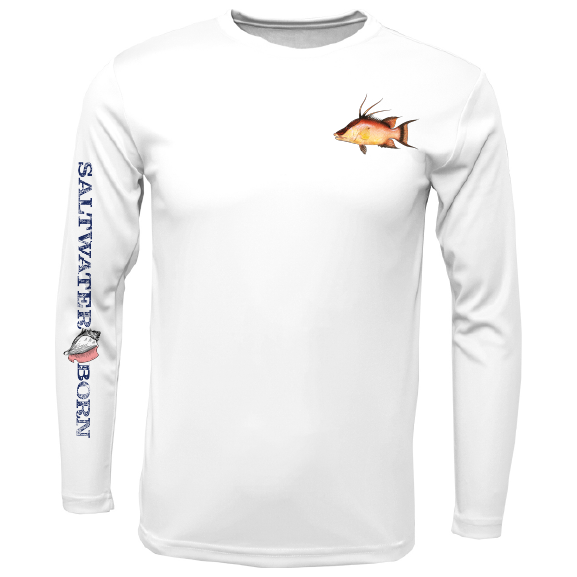 Hogfish on Chest Long Sleeve UPF 50+ Dry-Fit Shirt