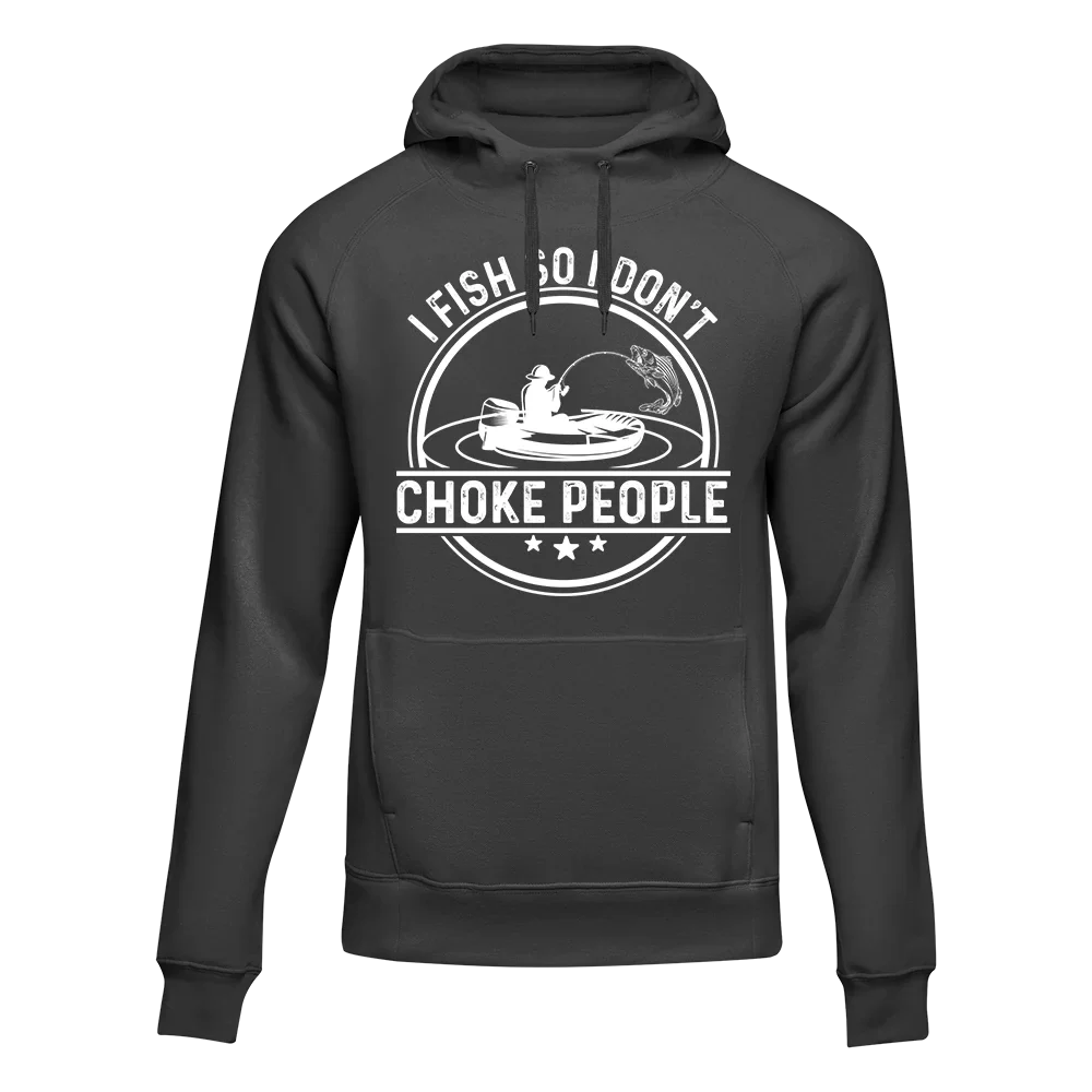 Je pêche pour ne pas étouffer les gens v2 Sweat à capuche unisexe