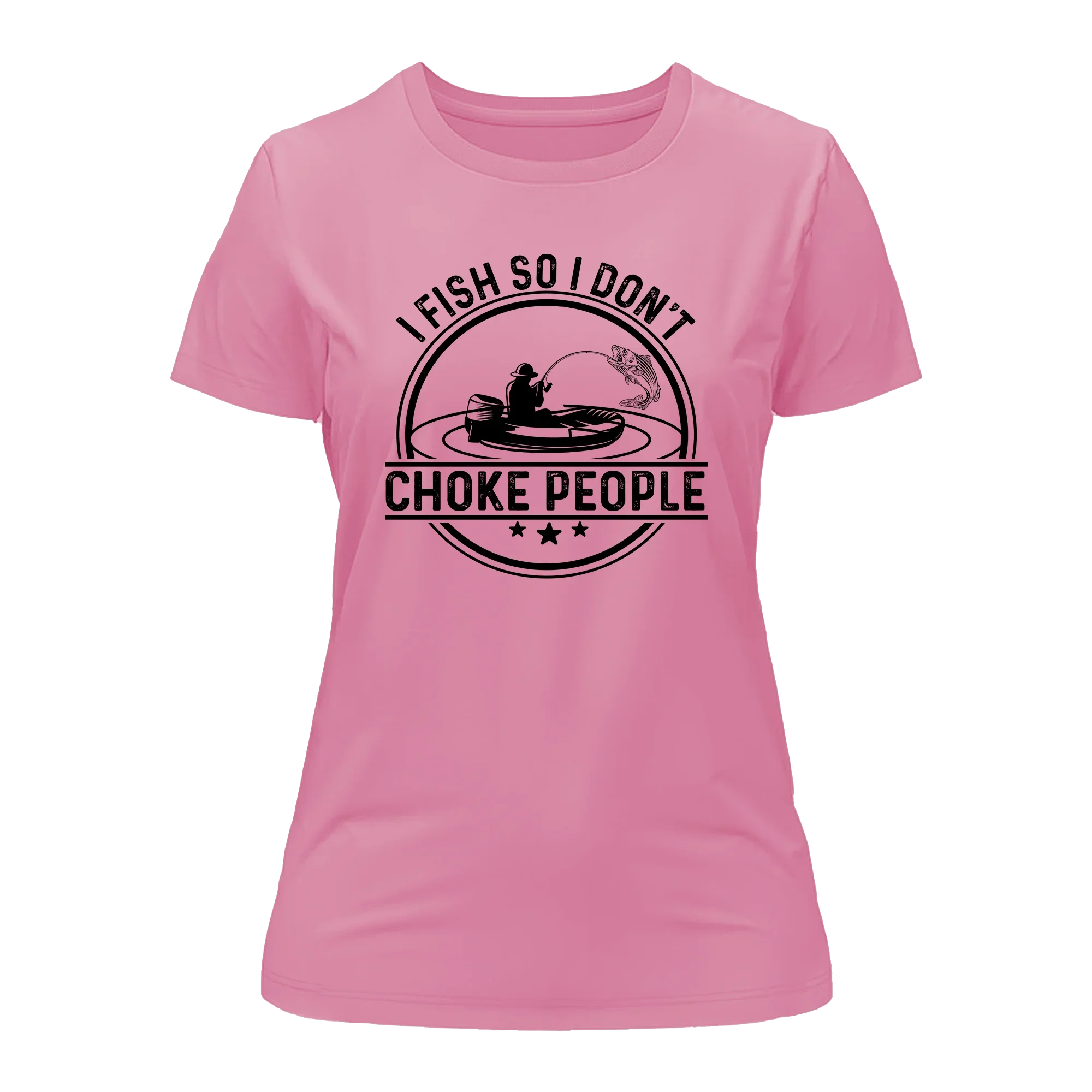 Camiseta "Pesco para no ahogar a la gente" (v2) para mujer