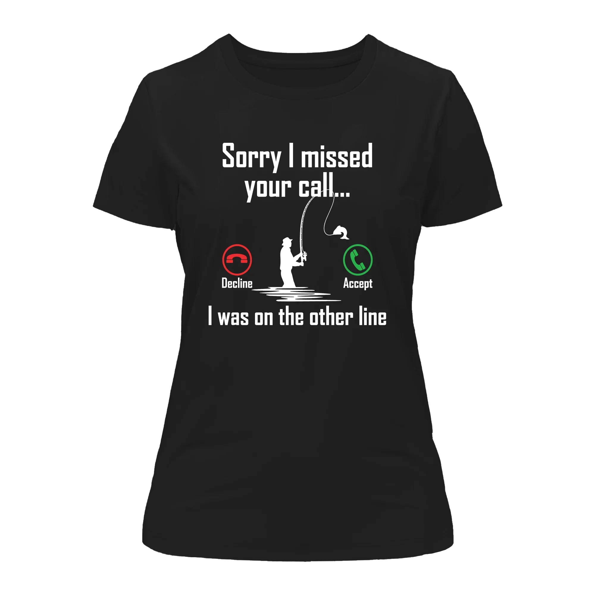 T-shirt « J'étais sur une autre ligne » v2 pour femme