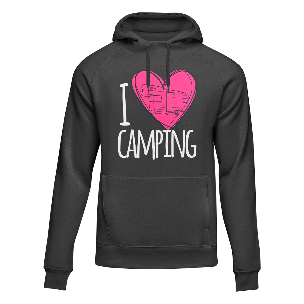 Sweat à capuche polaire pour adulte « I Love Camping »