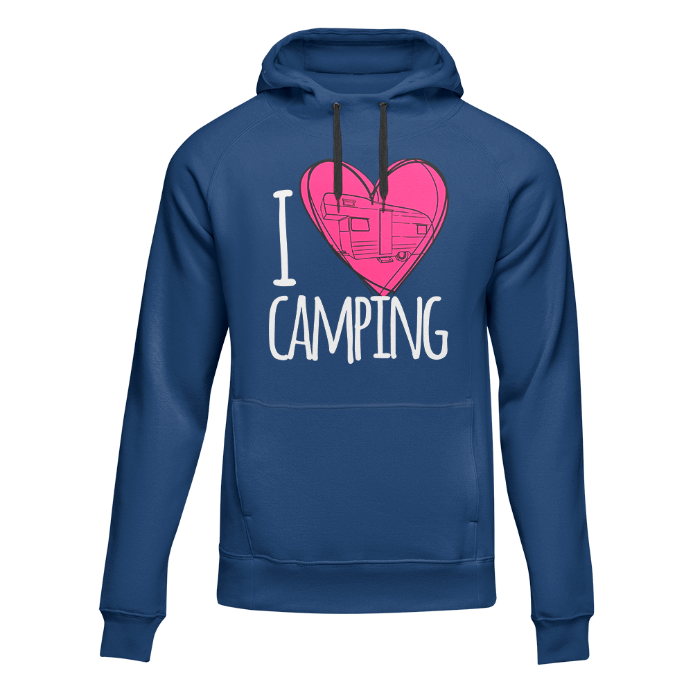 Sweat à capuche polaire pour adulte « I Love Camping »