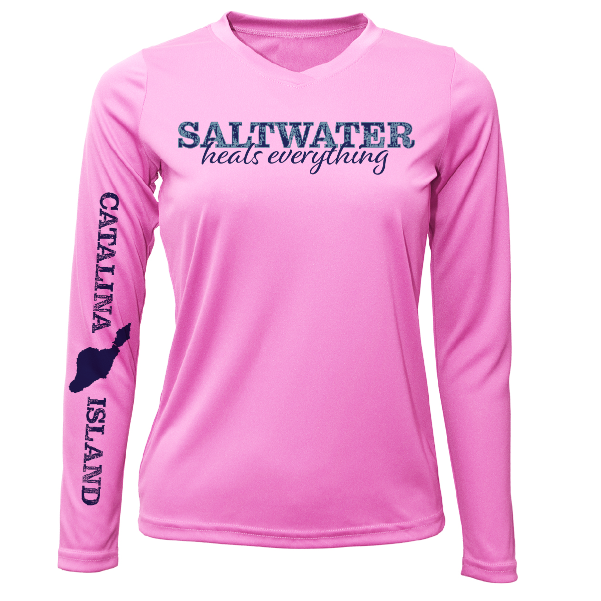 Catalina Island "Saltwater Heals Everything" Long Sleeve UPF 50+ Dry-Fit Shirt