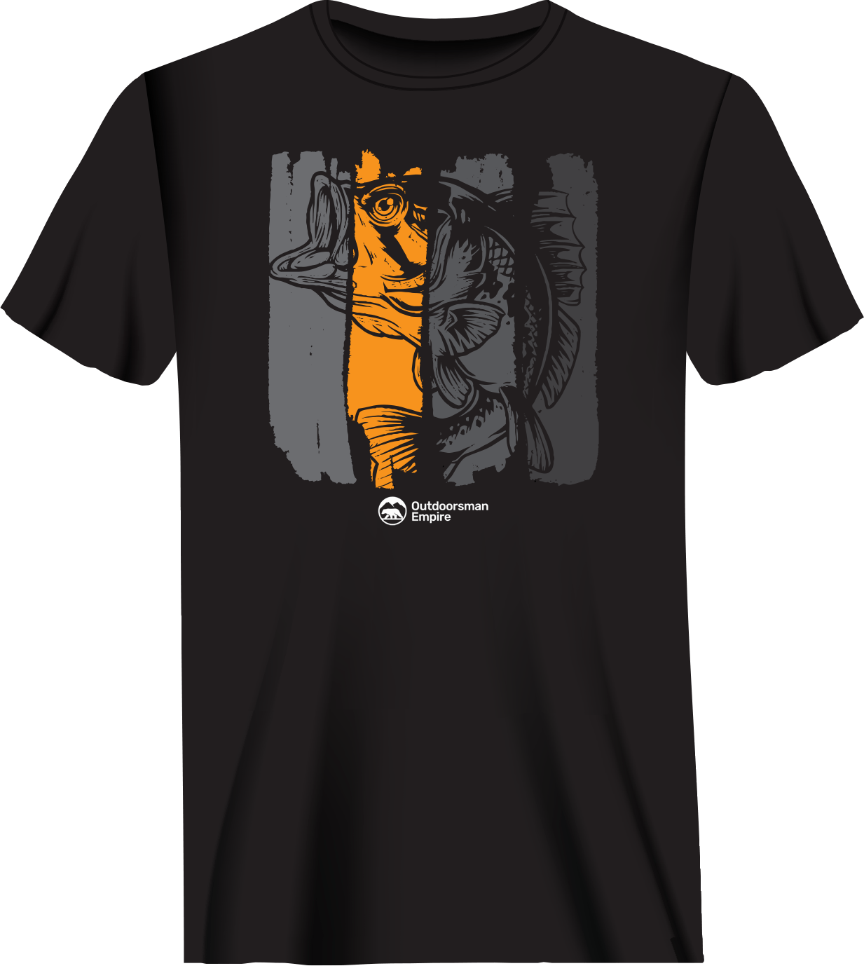 T-shirt homme avec des barres grunge de pêche