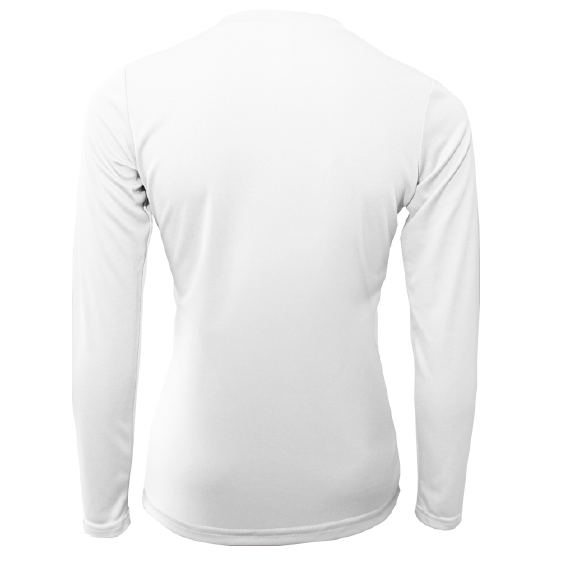 "Life Is Better At The Beach" Turtle Women's Long Sleeve UPF 50+ Dry-Fit Shirt (No Back)