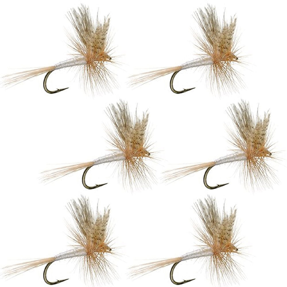 Mouches sèches pour la pêche à la truite Light Cahill Classic - Lot de 6 mouches, taille 16