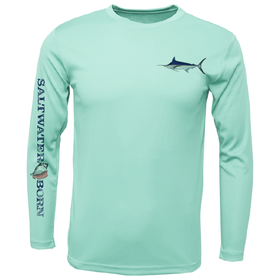 Clean Marlin Long Sleeve UPF 50+ Dry-Fit Shirt