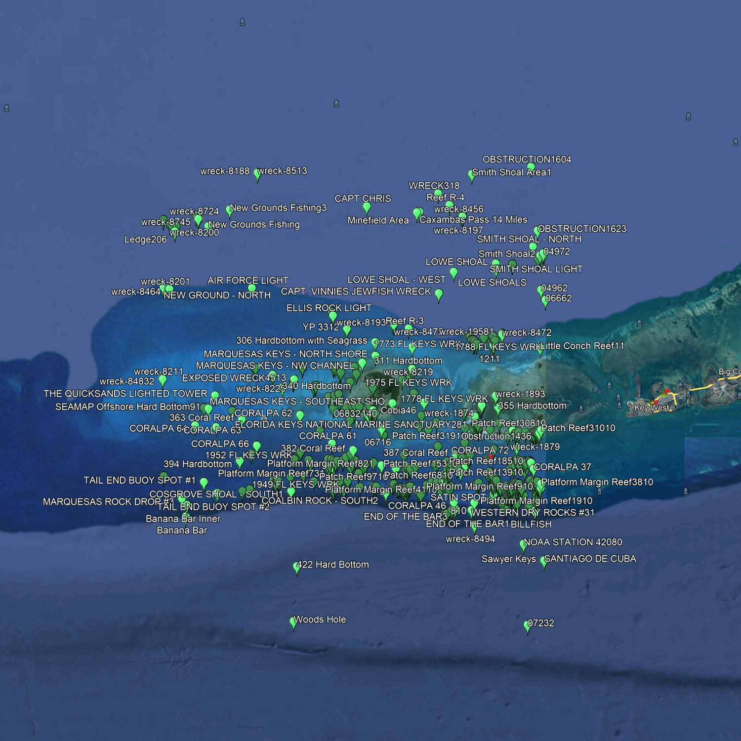 Lieux de pêche aux Marquises - Numéros