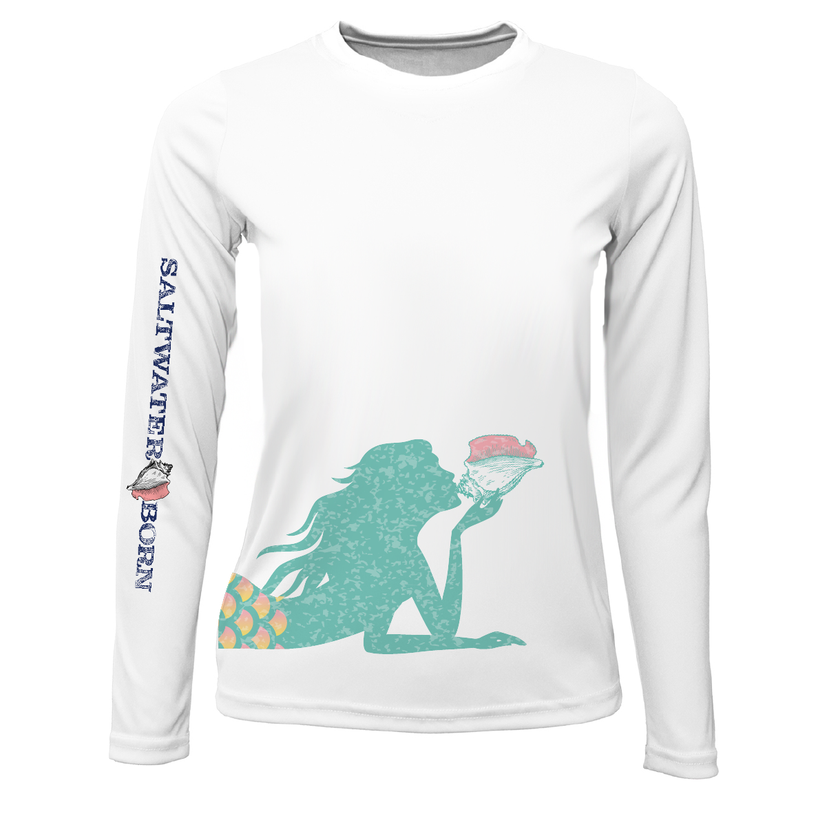 Mermaid Wrap Women's Long Sleeve UPF 50+ Dry-Fit Shirt