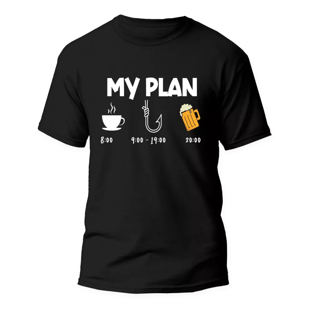 T-shirt homme « Mon plan de pêche »