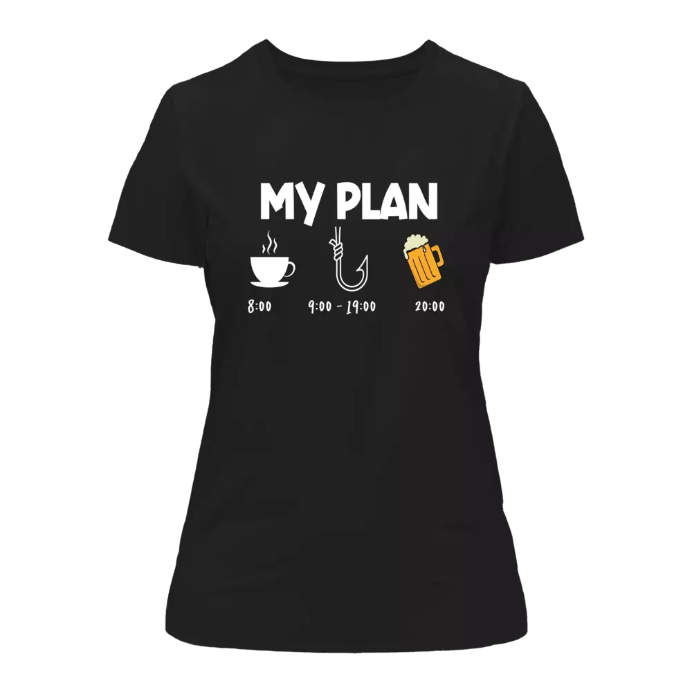 T-shirt « Mon plan de pêche » pour femme