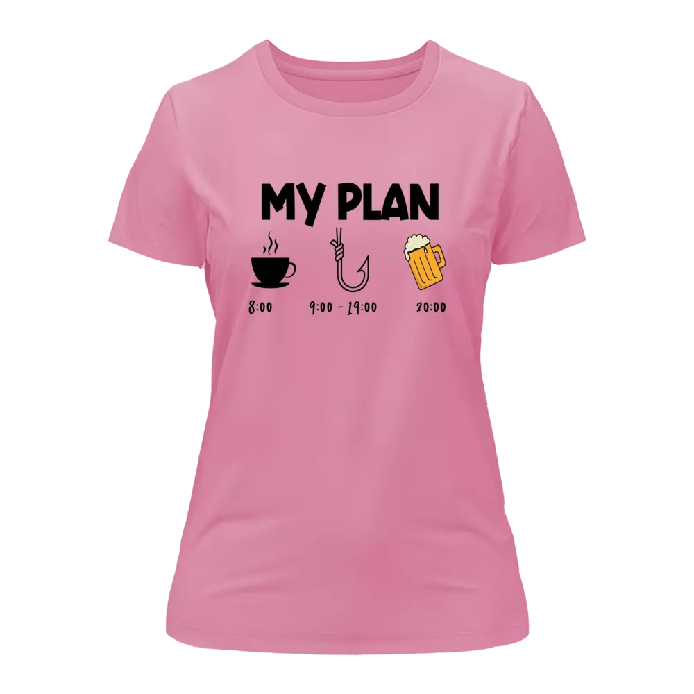 T-shirt « Mon plan de pêche » pour femme