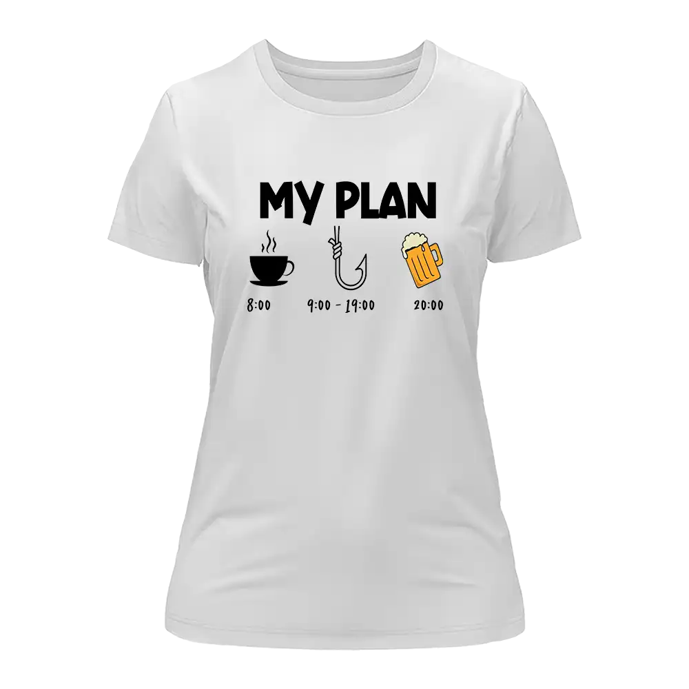 T-shirt « Mon plan de pêche » pour femme