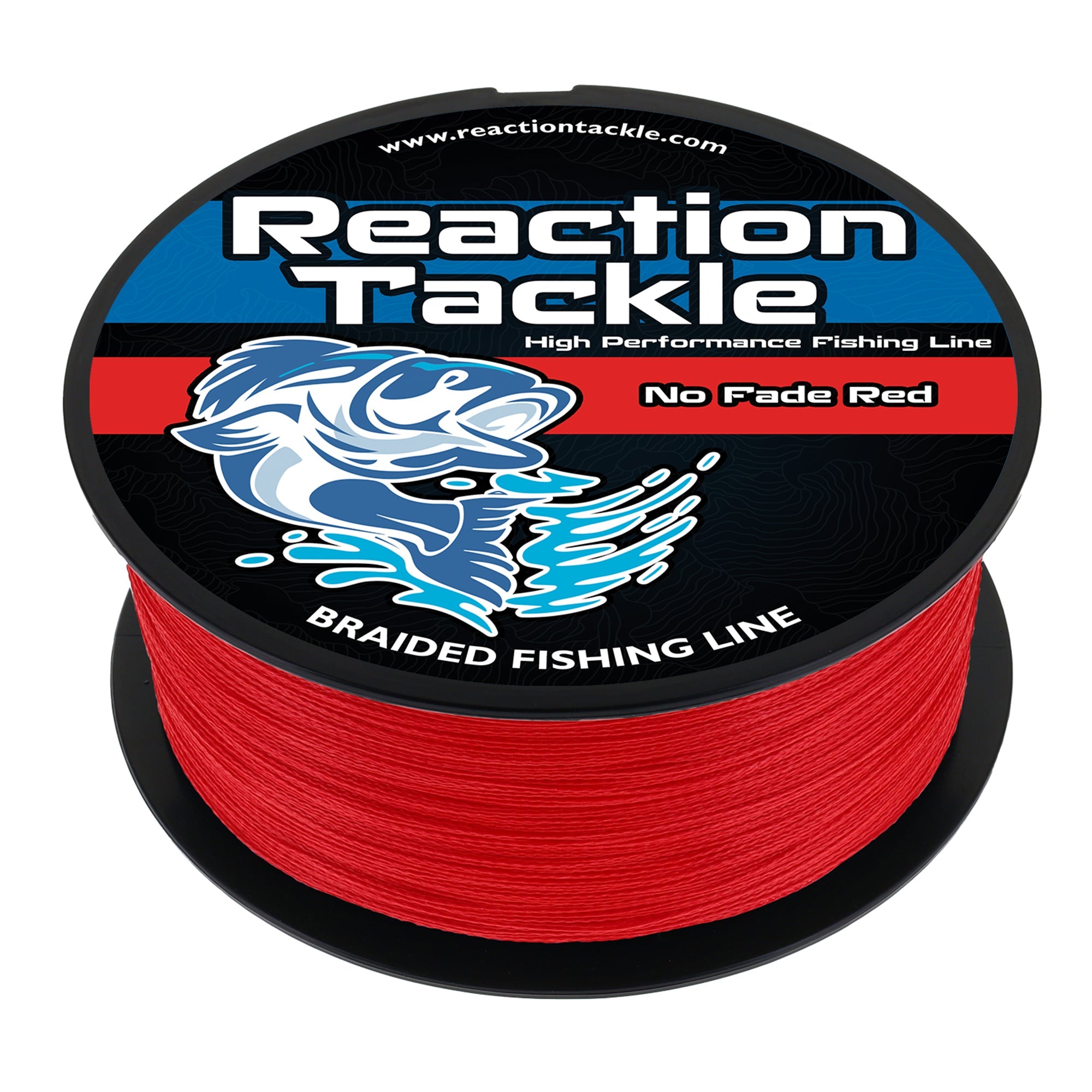 Línea de pesca trenzada Reaction Tackle - Sin decoloración, color rojo