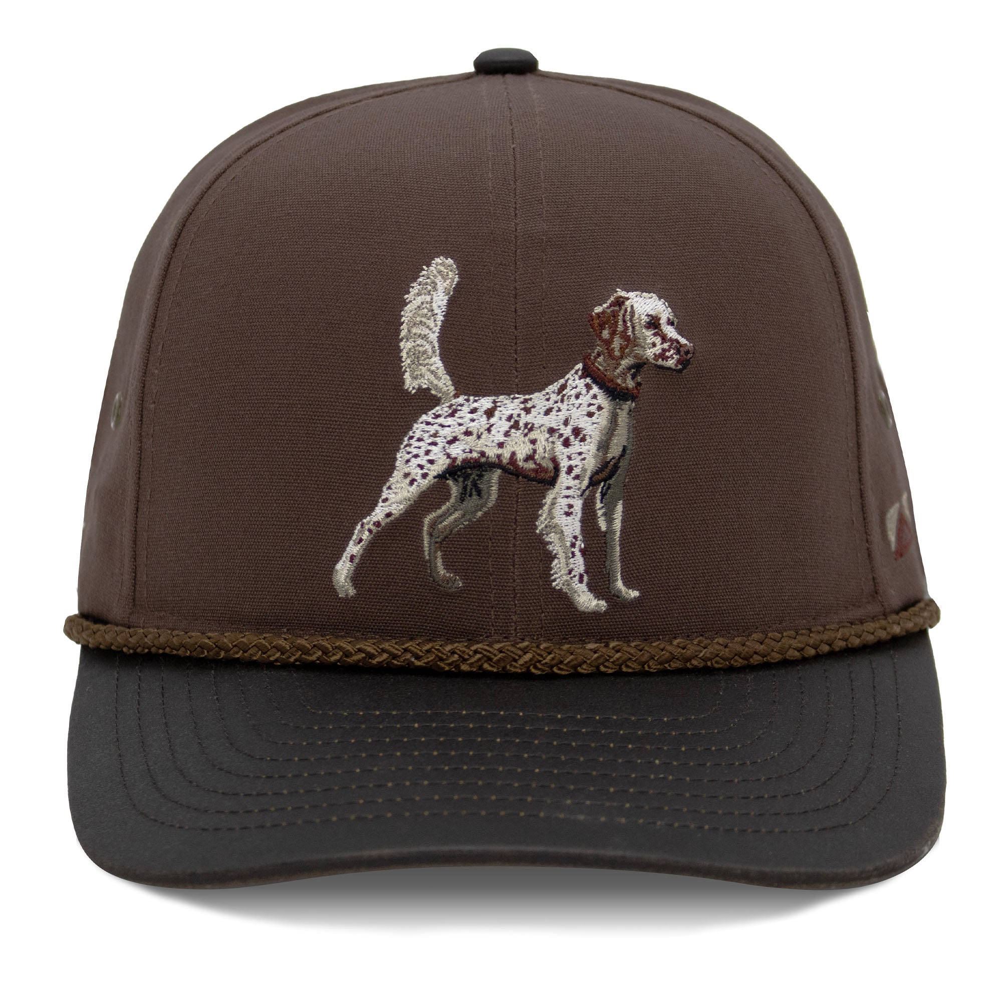 Casquette Setter anglais 6 panneaux avec visière en tissu ciré