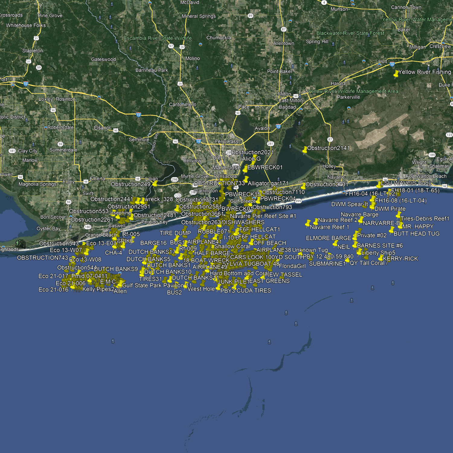Pensacola Fishing Spots - Nearshore