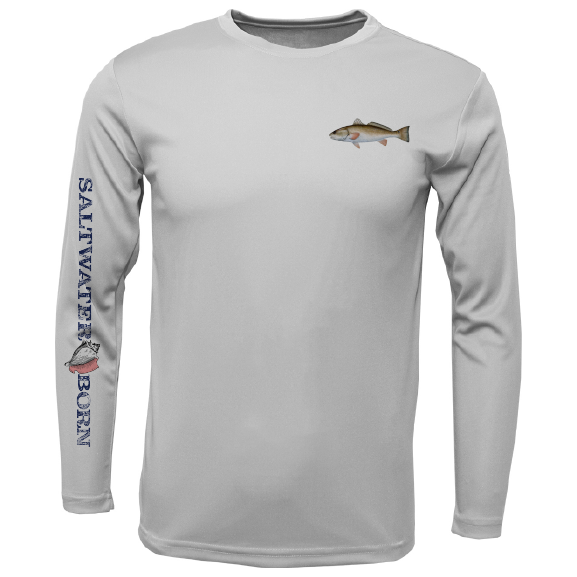 Redfish on Chest Long Sleeve UPF 50+ Dry-Fit Shirt