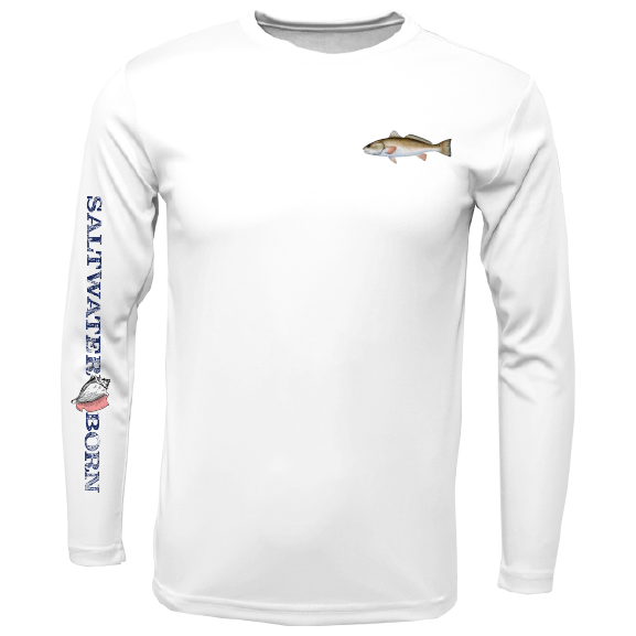 Redfish on Chest Long Sleeve UPF 50+ Dry-Fit Shirt