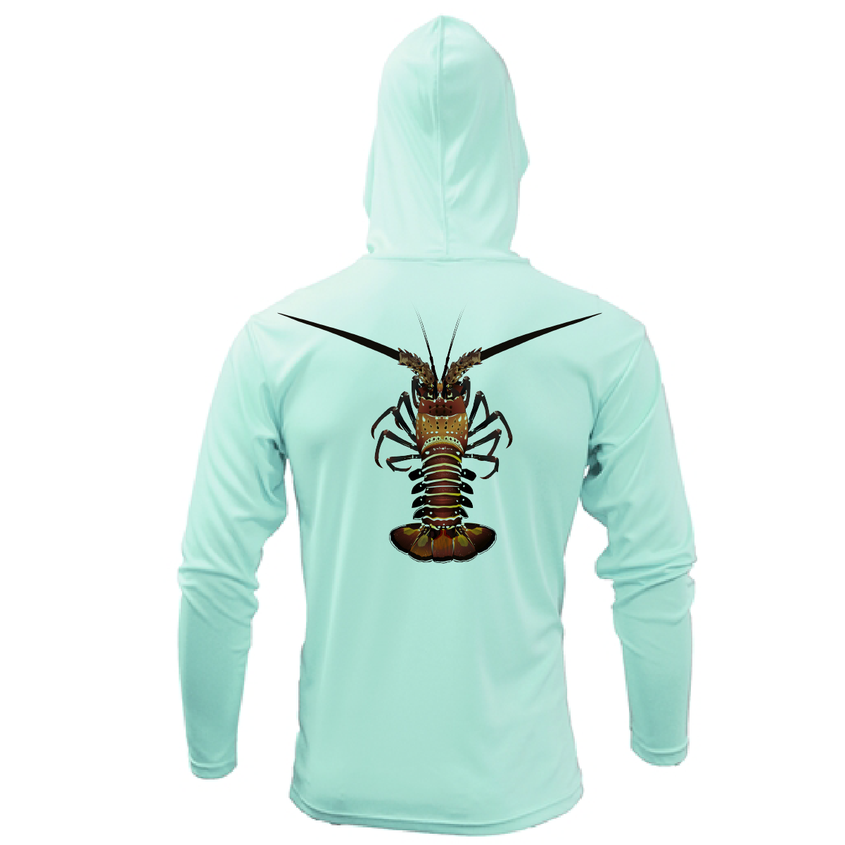 Florida Keys Realistic Lobster Long Sleeve UPF 50+ Dry-Fit Hoodie