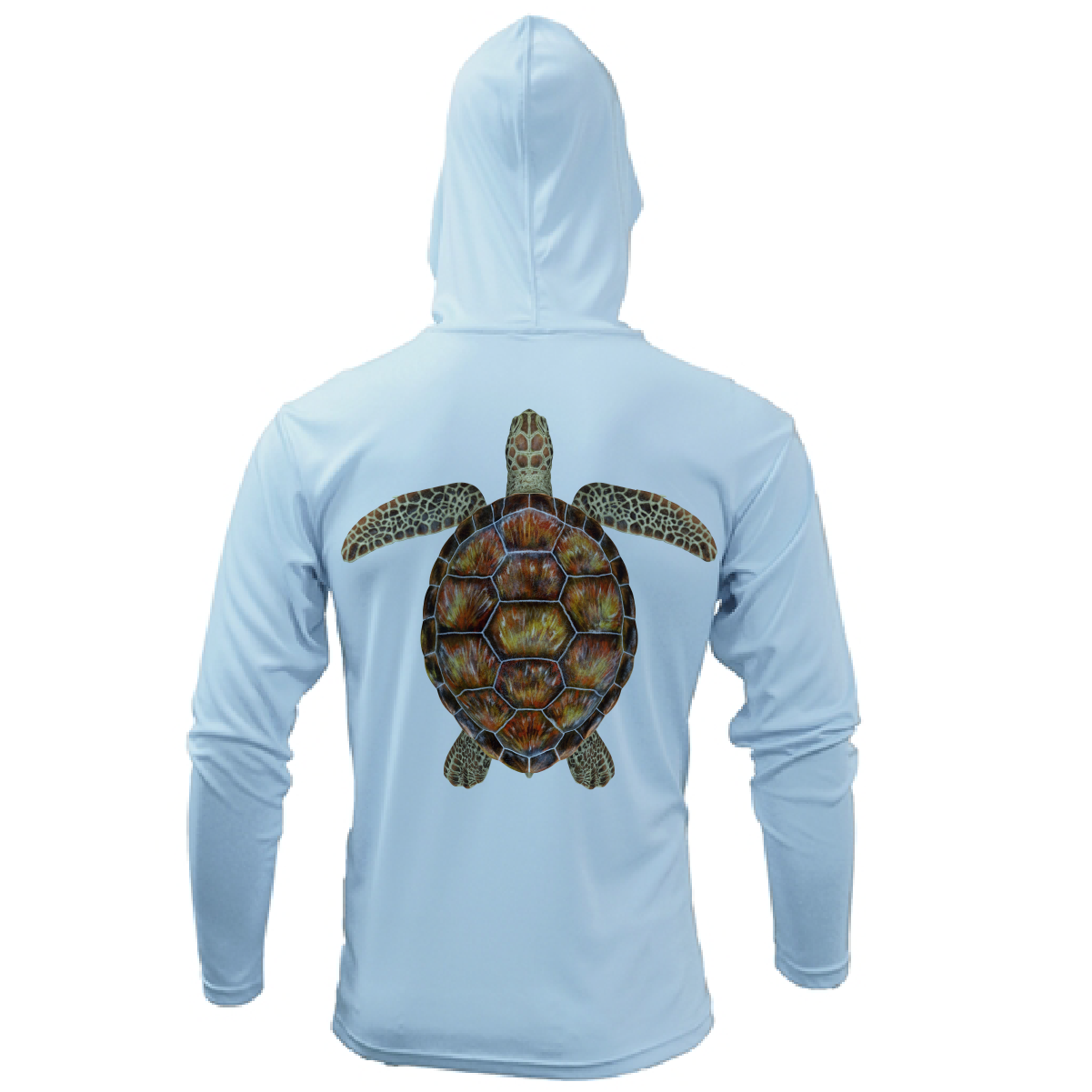 Key West, FL Realistic Turtle Long Sleeve UPF 50+ Dry-Fit Hoodie