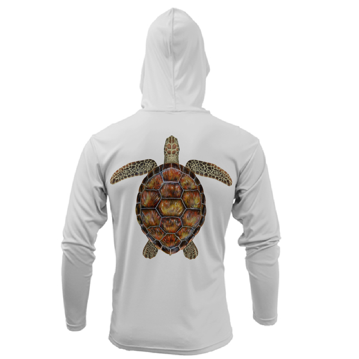 Key West, FL Realistic Turtle Long Sleeve UPF 50+ Dry-Fit Hoodie