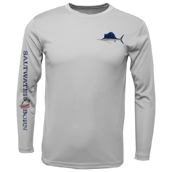 Sailfish on Chest Long Sleeve UPF 50+ Dry-Fit Shirt