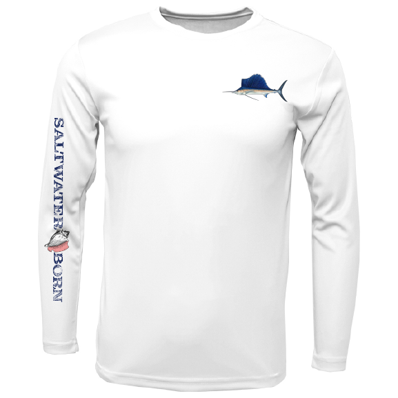 Sailfish on Chest Long Sleeve UPF 50+ Dry-Fit Shirt
