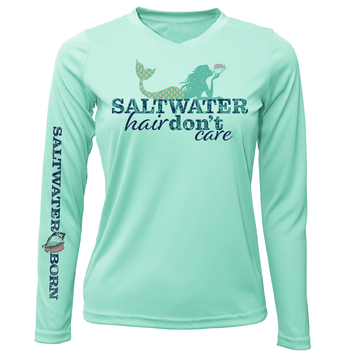 St. Pete Beach, FL "Saltwater Hair Don't Care" Long Sleeve UPF 50+ Dry-Fit Shirt