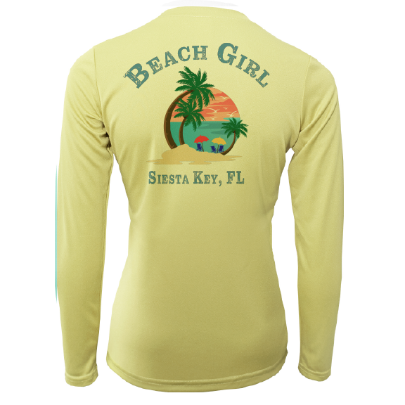 Siesta Key Beach Girl Women's Long Sleeve UPF 50+ Dry-Fit Shirt