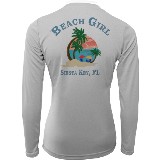 Siesta Key Beach Girl Women's Long Sleeve UPF 50+ Dry-Fit Shirt
