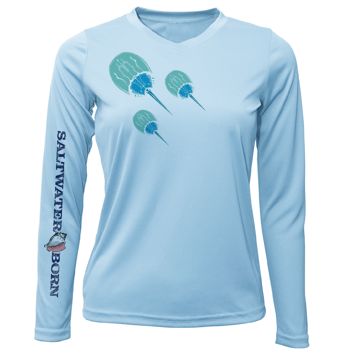 Siesta Key Horseshoe Crab Women's Long Sleeve UPF 50+ Dry-Fit Shirt