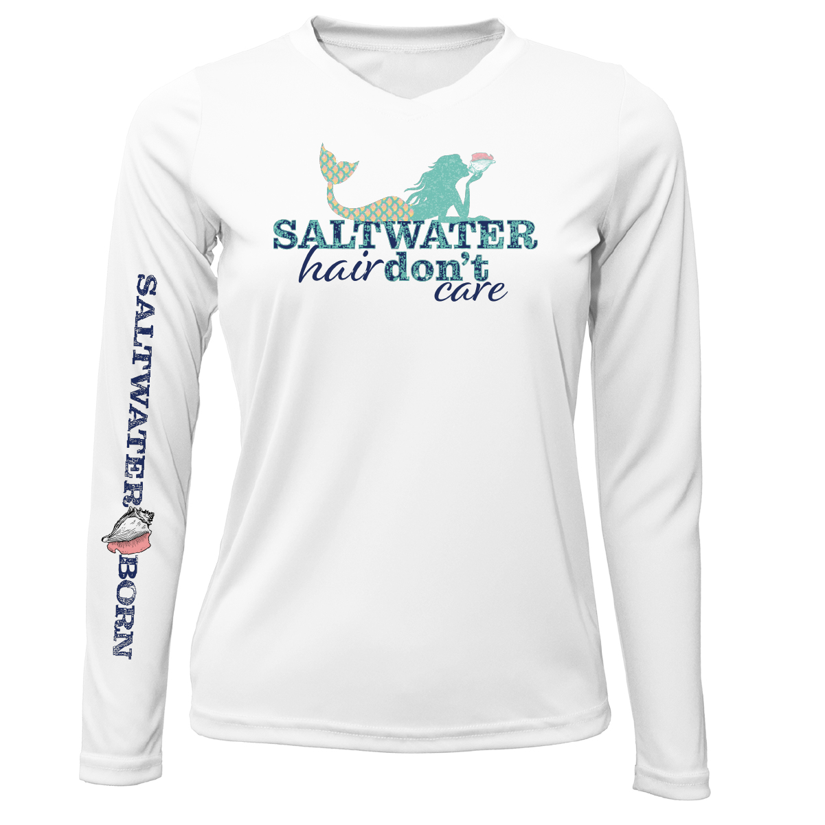 Tarpon Springs, FL "Saltwater Hair Don't Care" Long Sleeve UPF 50+ Dry-Fit Shirt