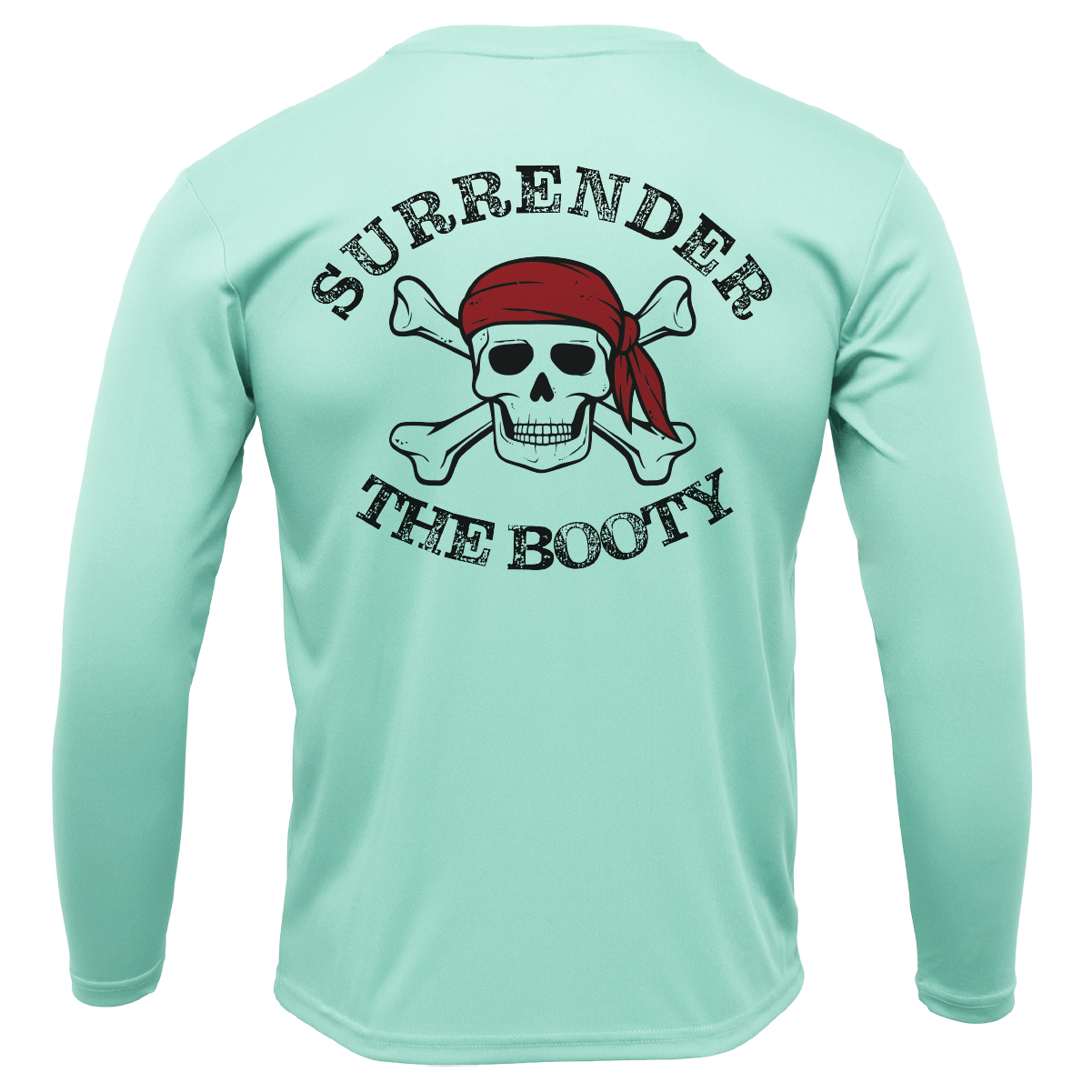 Freshwater Born "Live Love Lake" Surrender the Booty Men's Long Sleeve UPF 50+ Dry-Fit Shirt