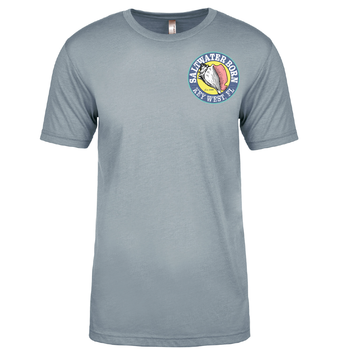 Saltwater Born Key West, FL Circle Logo Soft Tee