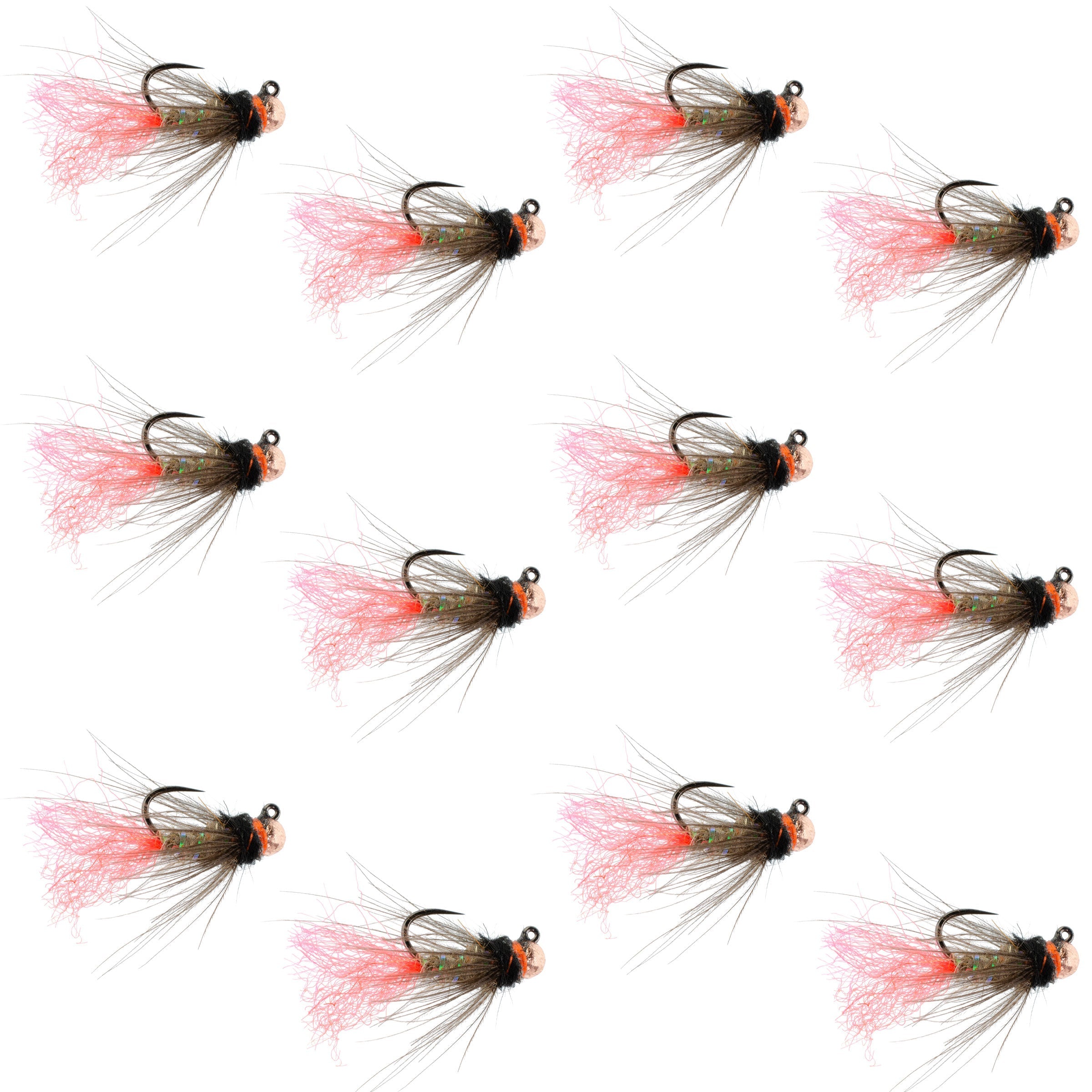 Jig de cuentas de tungsteno Tasmanian Devil Tactical Czech Nymph Euro Nymphing Fly - 1 docena de moscas tamaño 14