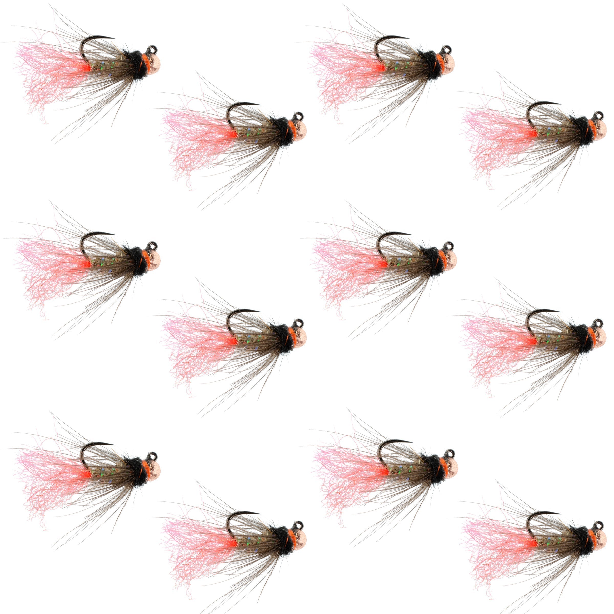 Jig de cuentas de tungsteno Tasmanian Devil Tactical Czech Nymph Euro Nymphing Fly - 1 docena de moscas tamaño 16
