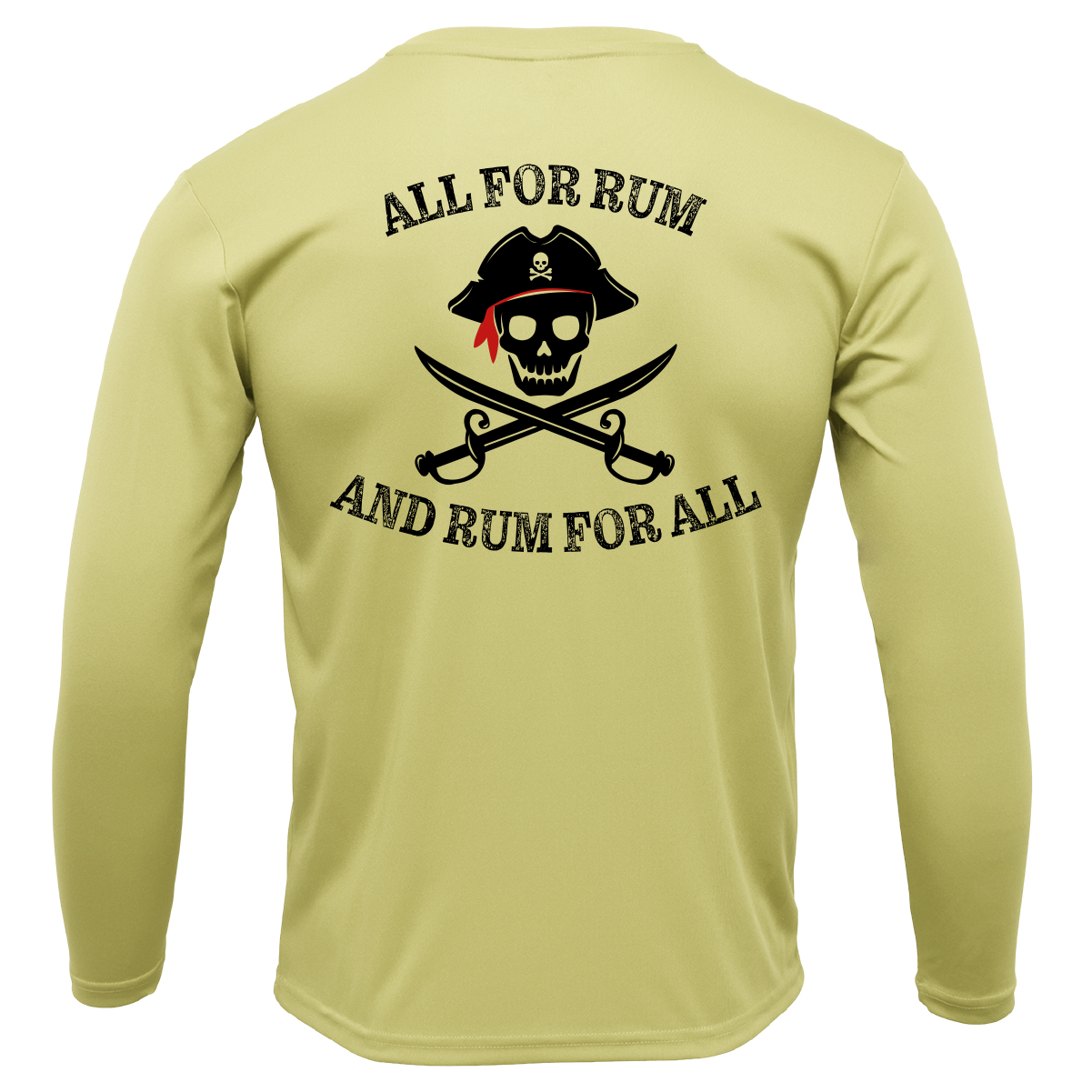 Tampa Bay, FL "All For Rum and Rum For All" Men's Long Sleeve UPF 50+ Dry-Fit Shirt
