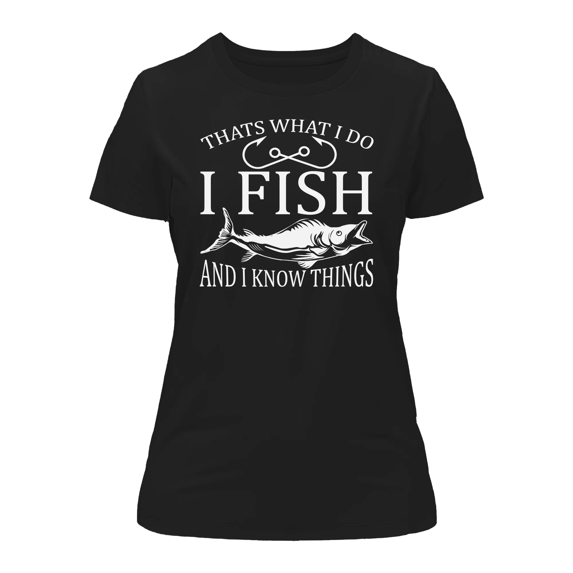 T-shirt « Je pêche et je sais des choses » pour femme