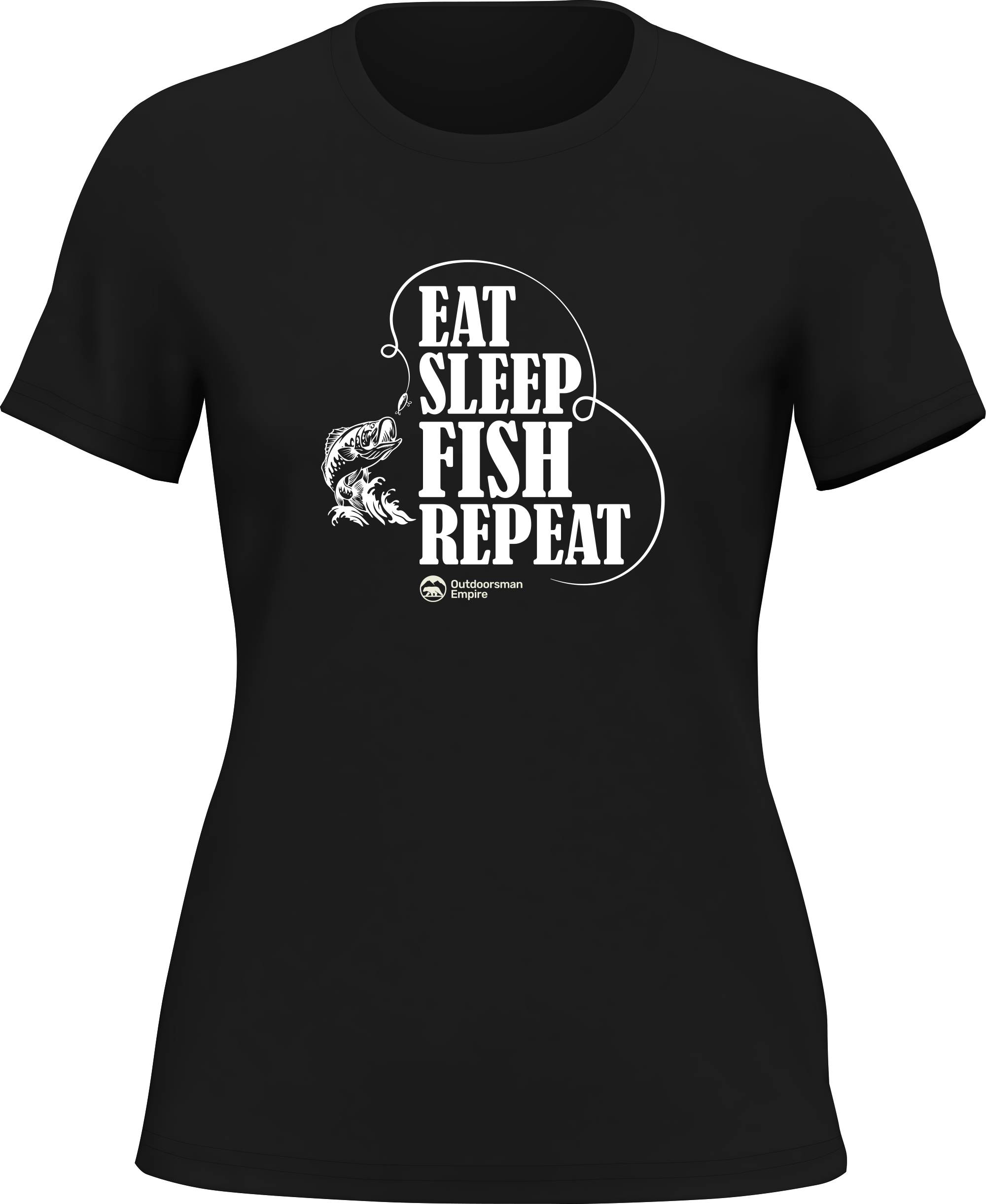 T-shirt « Eat Sleep Fish Repeat » pour femme