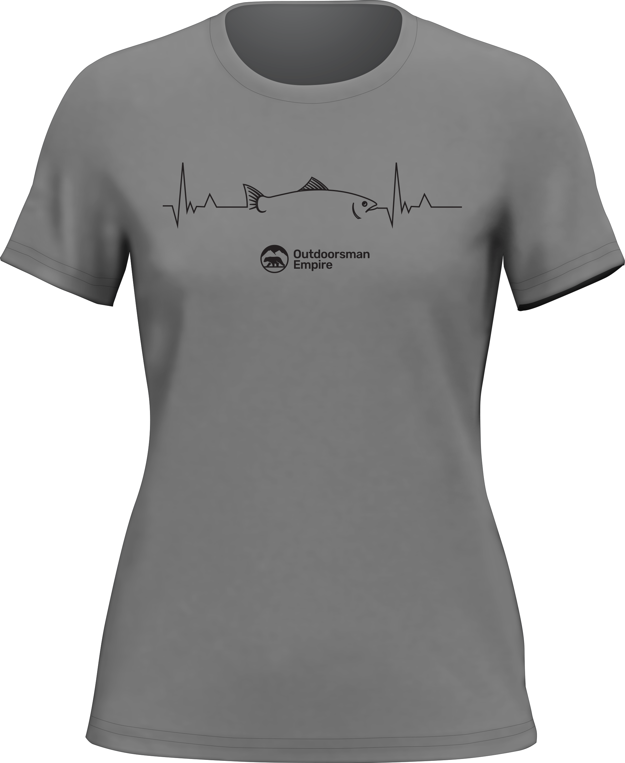 T-shirt cardiogramme de pêche pour femme