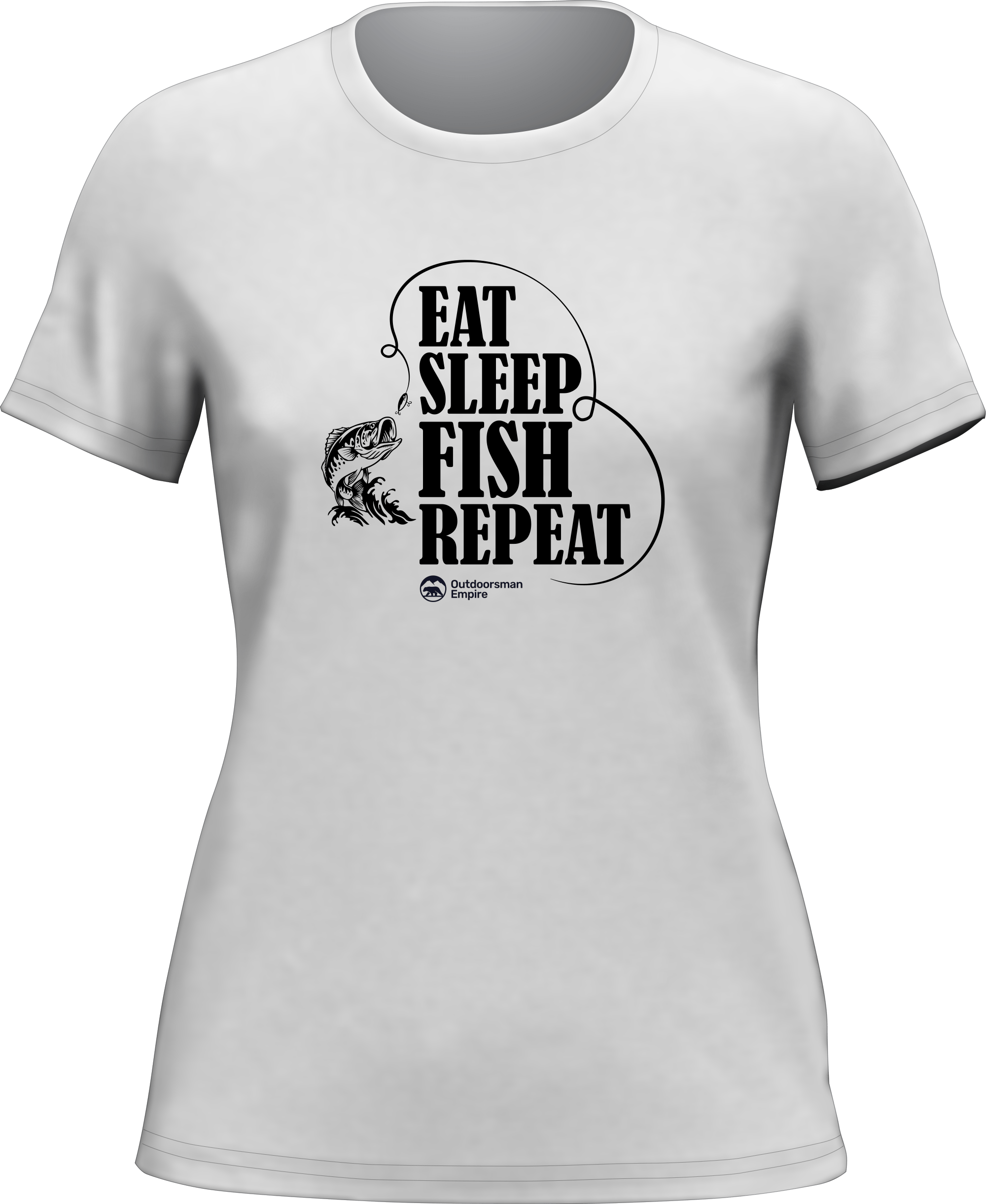 T-shirt « Eat Sleep Fish Repeat » pour femme
