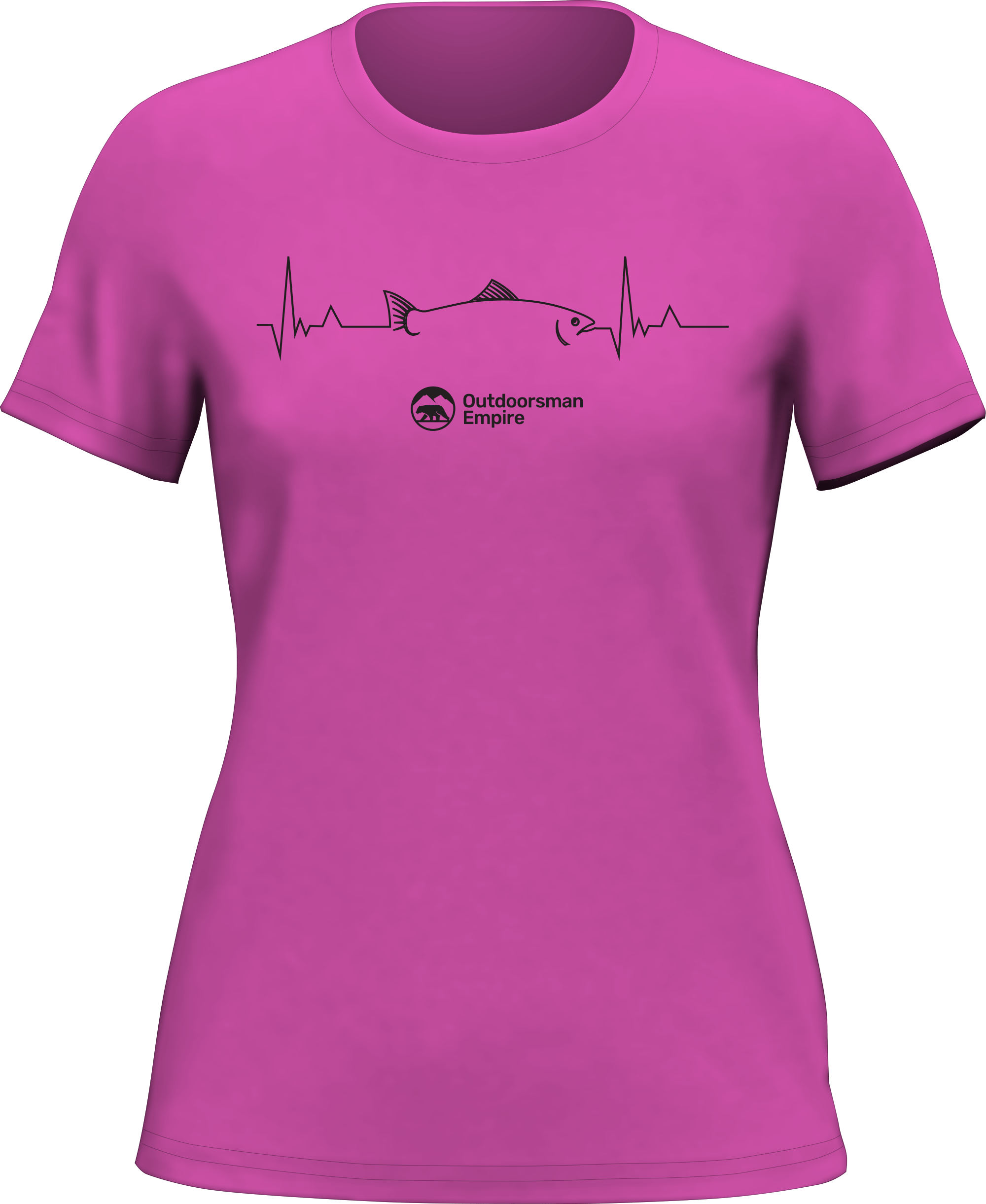 T-shirt cardiogramme de pêche pour femme