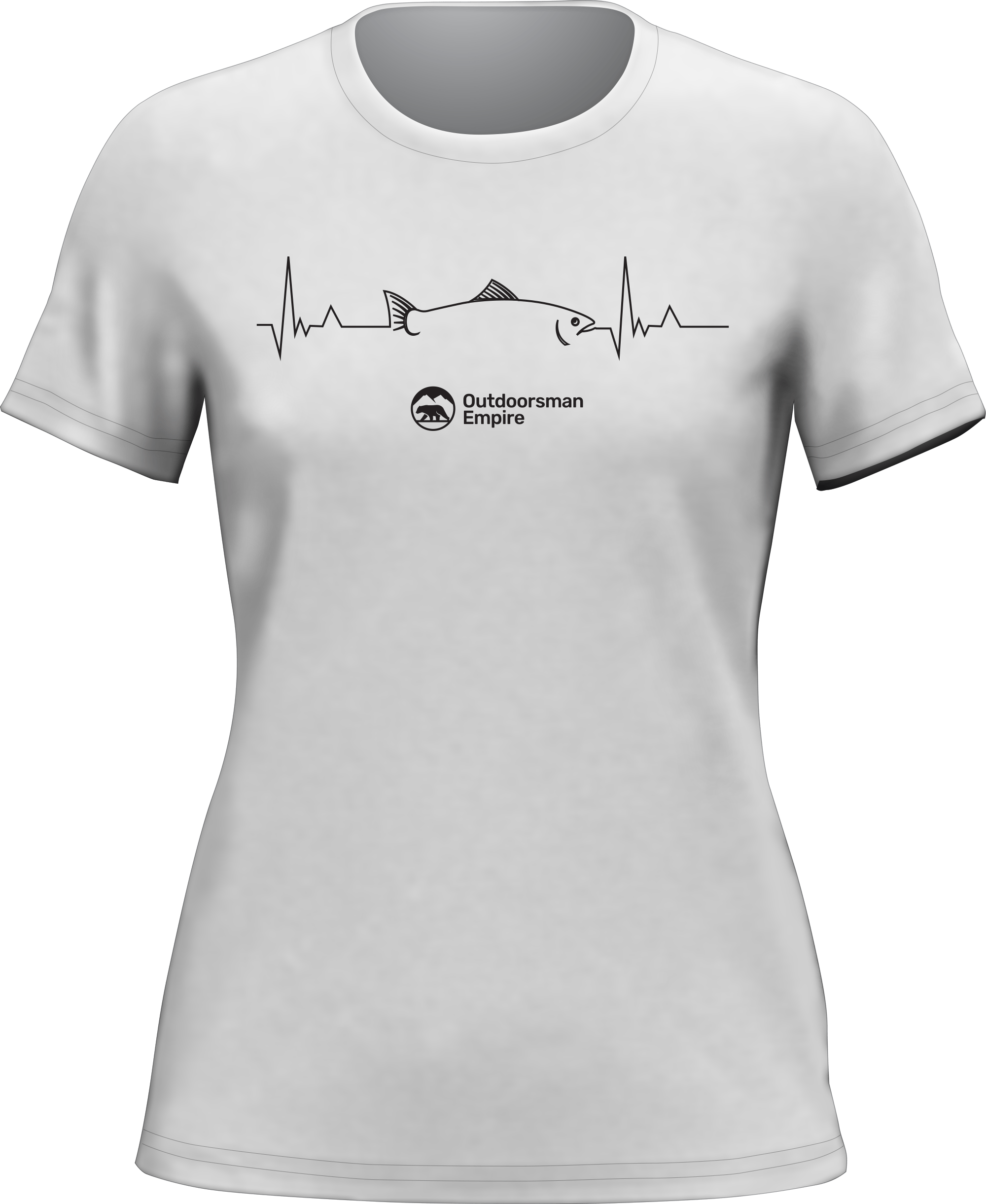 T-shirt cardiogramme de pêche pour femme