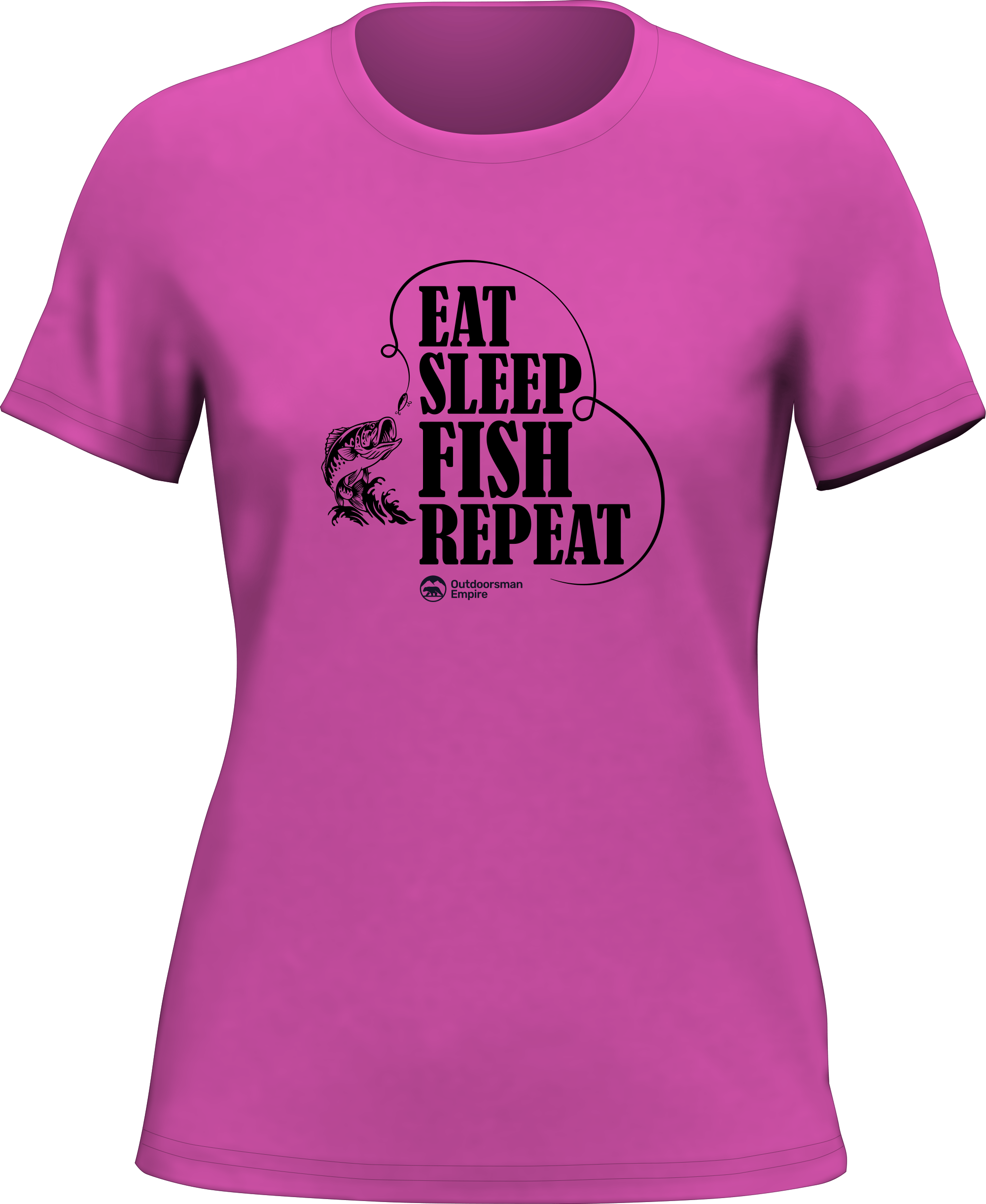 T-shirt « Eat Sleep Fish Repeat » pour femme